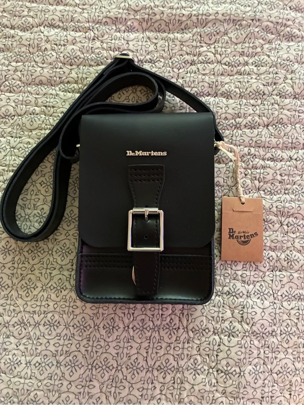 Dr. Martens Black Leather Crossbody Bag NWT